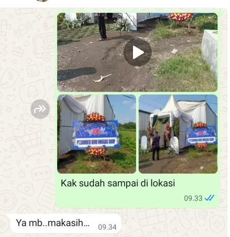 Pengiriman Karangan Bunga Tanggan Gesi
